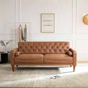 Comfortable leather PU sofa bed, sturdy and durable sofa chair, suitable for living room, parlor