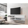 Manhattan Comfort Astor 70.86 Modern Floating Entertainment Center 1.0 with Media Shelves in White