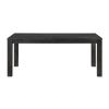 Antique Black Finish 1pc Dining Table Transitional Framing Wooden Funiture Kitchen Dining Table