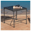 Petra Square Iron Patio Side Table - Black