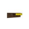 Manhattan Comfort Astor 70.86 Modern Floating Entertainment Center 1.0 with Media Shelves in Rustic Brown and Yellow