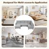 120" Modern U-Shaped Corner Sectional Sofa Upholstered Linen Fabric Sofa Couch for Living Room, Bedroom, Gray