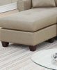 Beige Color Glossy Polyfiber Tufted Cushion Couch Sectional Sofa Chaise Living Room Furniture Reversible Sectionals Chaise