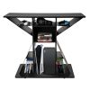 Hub-Atlantic Phoenix Media Stand Entertainment Center for TV, Audio Video Components, Stereo Equipment, Gaming Consoles, Streaming Devices, Black