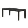 Antique Black Finish 1pc Dining Table Transitional Framing Wooden Funiture Kitchen Dining Table