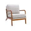 Wood Frame Armchair; Modern Accent Chair Lounge Chair for Living Room