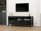 3 drawer TV stand,mid-Century Modern Style,Entertainment Center with Storage, Media Console for Living Room