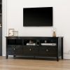 3 drawer TV stand,mid-Century Modern Style,Entertainment Center with Storage, Media Console for Living Room