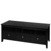 3 drawer TV stand,mid-Century Modern Style,Entertainment Center with Storage, Media Console for Living Room