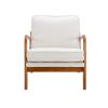 COOLMORE Wood Frame Armchair; Modern Accent Chair Lounge Chair for Living Room