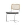 Set of 2;  Leather Dining Chair with High-Density Sponge;  Rattan Chair for Dining room;  Living room;  Bedroom;  Gray