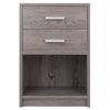 Molina Accent Table; Nightstand; Ash Gray