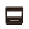 Smoked Peppercorn 2-drawer Nightstand