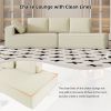 125" Stylish Chaise Lounge Modern Indoor Lounge Sofa Sleeper Sofa with Clean Lines for Living Room, Beige