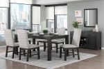 Antique Black Finish 1pc Dining Table Transitional Framing Wooden Funiture Kitchen Dining Table