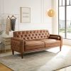 Comfortable leather PU sofa bed, sturdy and durable sofa chair, suitable for living room, parlor