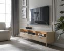 LED TV Stand LED Entertainment Center with Storage Modern LED Media Console Tables LED TV Cabinet for Living Room, Bedroom and Office Wood