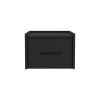 TUHOME Boa Floating Nightstand, Wall-Mounted Single Drawer Design with Handle- Black - Bedroom