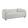 3 Seater Sofa Comfy Sofa for Living Room, Bouclé Couch Grey