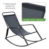 Rocking Lounge Chair,Armchair Rocker with Pillow and Cushion,for Living Room, Bedroom,Navy Blue