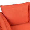 Modern Style Sofa Linen Fabric Loveseat Small Love Seats Couch for Small Spaces; Living Room; Apartment