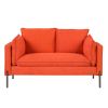 Modern Style Sofa Linen Fabric Loveseat Small Love Seats Couch for Small Spaces; Living Room; Apartment