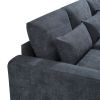 U_Style Modern Large L-Shape Feather Filled Sectional Sofa, Convertible Sofa Couch with Reversible Chaise for Living Room