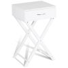 Modern Nightstand X-Shape Drawer Accent Side End Table