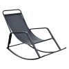 Rocking Lounge Chair,Armchair Rocker with Pillow and Cushion,for Living Room, Bedroom,Navy Blue