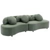 103.9" Modern Living Room Sofa Lamb Velvet Upholstered Couch Furniture for Home or Office,