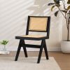 Vintage Solid Wood Rattan Chair, For Dining Room, living Room, Outdoor, Natural