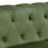 PHOYAL Large CHAIR, Velvet Sofa Classic Tufted Chesterfield Settee Sofa Modern 1 Seater Couch Furniture Tufted Back for Living Room (Green)