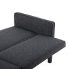 Futon Sofa Bed Convertible Sectional Sleeper Couch, Loveseat Bed with Tapered Legs for Living Room, Study, Dorm, Office