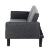 Futon Sofa Bed Convertible Sectional Sleeper Couch, Loveseat Bed with Tapered Legs for Living Room, Study, Dorm, Office