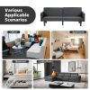 Futon Sofa Bed Convertible Sectional Sleeper Couch, Loveseat Bed with Tapered Legs for Living Room, Study, Dorm, Office