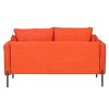 Modern Style Sofa Linen Fabric Loveseat Small Love Seats Couch for Small Spaces; Living Room; Apartment