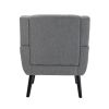 Modern Soft Linen Material Ergonomics Accent Chair Living Room Chair Bedroom Chair Home Chair With Black Legs For Indoor Home