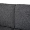 Futon Sofa Bed Convertible Sectional Sleeper Couch, Loveseat Bed with Tapered Legs for Living Room, Study, Dorm, Office